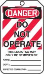 Safety Tag, Header: DANGER, Legend: DANGER DO NOT OPERATE